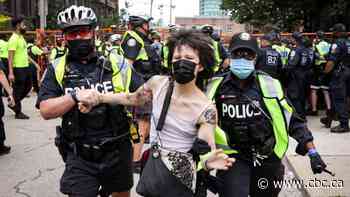 Violent scenes unfold at Toronto's Lamport Stadium park as city, police clear encampment