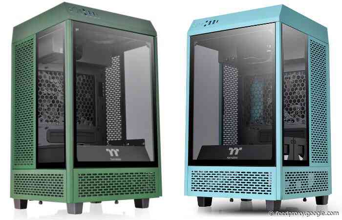 Thermaltake PC Tower 100 Mini cases in Turquoise and Racing Green