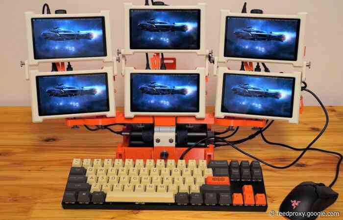 Raspberry Pi cyberdeck features 6 screens and 3 Pi mini PCs