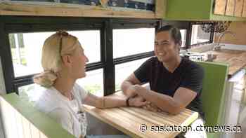 Saskatoon couple turning old school bus into portable home