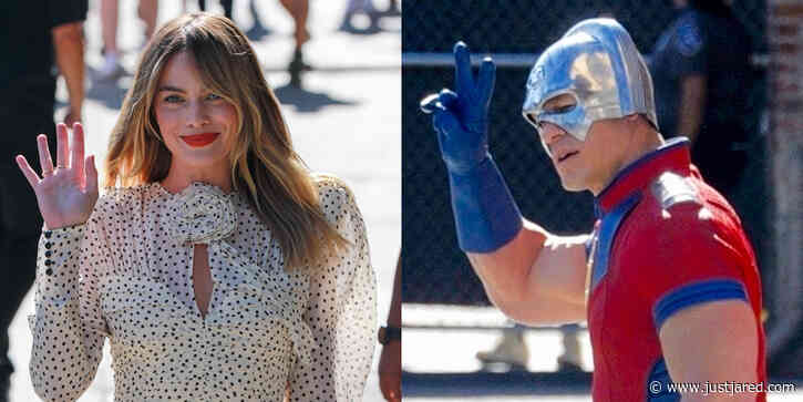 Margot Robbie Looks Gorgeous for 'Kimmel' Appearance, John Cena Shows Up in Costume!
