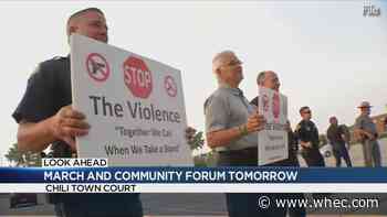 Gates and Chili participating in Stop the Violence rally Thursday
