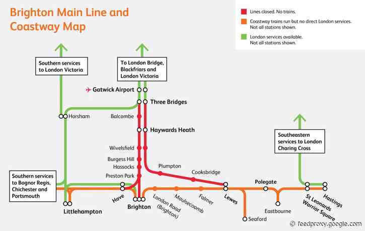 London to Brighton railway to have a partial closure next February