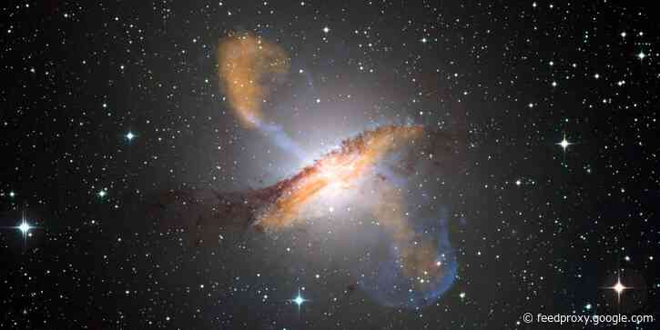 Scientists spotted jets of hot gas whizzing out of a supermassive black hole at the heart of a nearby galaxy