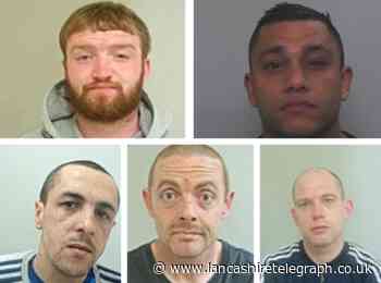 Names and mugshots of Lancashire's FIVE most wanted men