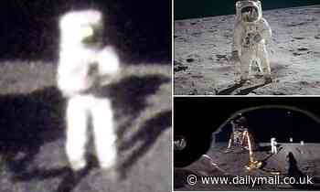 Artist 'unwraps' a classic picture taken by Neil Armstrong on the Apollo 11 mission