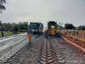 Construcción de nuevos asfaltados en San Pedro y Caaguazú tiene 57% de avance promedio | - ip.gov.py