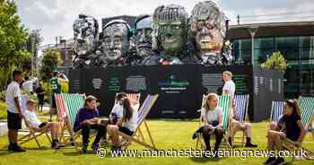 Seven giant heads land in Stockport to raise awareness of e-waste