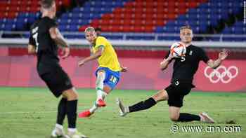 Defending Olympic champion Brazil defeats Germany in rematch of 2016 men's football final