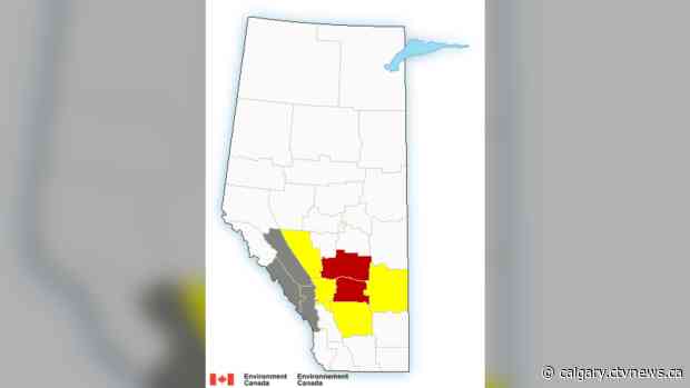 Storm warnings and watches issued in central, southern Alberta