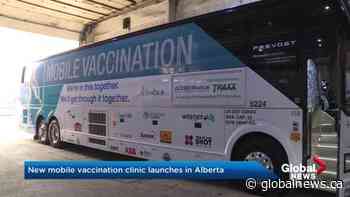 Mobile COVID-19 vaccine clinic launches for worksites, rural communities in Alberta