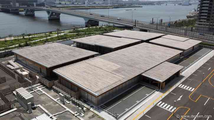 Olympic Village Plaza built using 40,000 pieces of donated Japanese timber