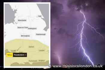 Hour-by-hour weather as south London set for thunderstorms