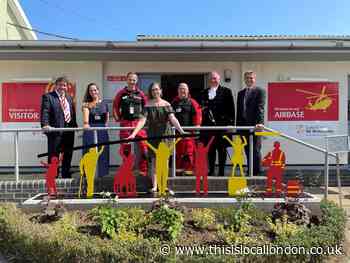 New air ambulance base sculpture unveiled after college art competition