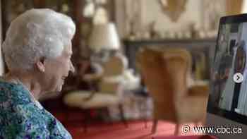 Governor general-designate Mary Simon speaks with the Queen