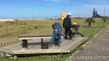 Decks das praias de Imbituba passam por revitalização - Sul. Agora