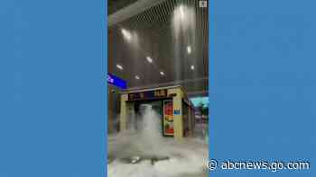 WATCH:  China subways inundated amid heavy flooding
