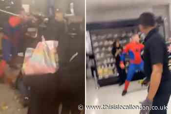 Asda responds after viral video of Spiderman fight in Clapham