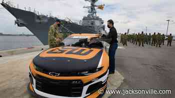 Photos: NASCAR Driver Kurt Busch tours USS Dunham at Naval Station Mayport - The Florida Times-Union