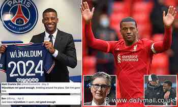 Gini Wijnaldum 'didn't feel loved and appreciated' by some at Liverpool as he speaks out on exit