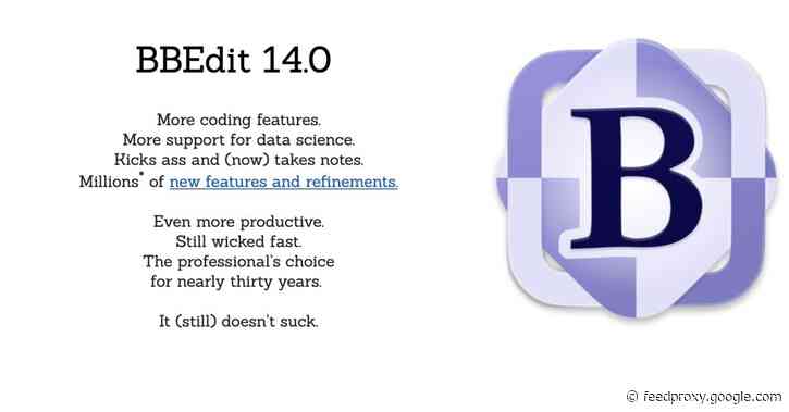 BBEdit for Mac gets major update with notes, LSP support, virtual Anaconda, much more