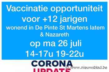 Vaccinatie-opportuniteit voor +12 jarigen<BR />