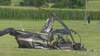 Woman, 35, taken to hospital with minor injuries after helicopter crash in Brantford, Ont.