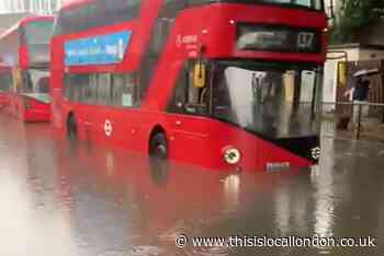 Pictures show flooding in Battersea after torrential rain