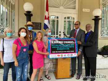 Solidaritätsgruppen aus USA senden sechs Millionen Impfspritzen nach Kuba - amerika21.de