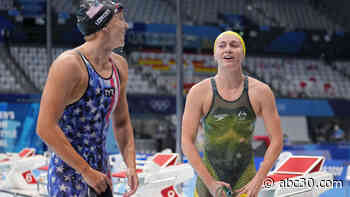 Australia's Ariarne Titmus defeats Katie Ledecky in 1st Olympics matchup