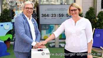 Auf den Augsburger Rathausplatz läuft jetzt der Countdown zur Kanu-WM
