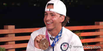 Skateboarder Jagger Eaton says he’s giving his Olympic bronze medal to his mom
