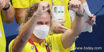 Australian swim coach goes absolutely wild in viral celebration at Olympics