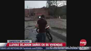 Lluvias dejaron daños en 86 viviendas en Zapotiltic, Jalisco - Noticieros Televisa