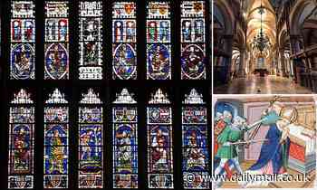 Stained glass windows of Christ's ancestors in Canterbury Cathedral may be among the world's oldest