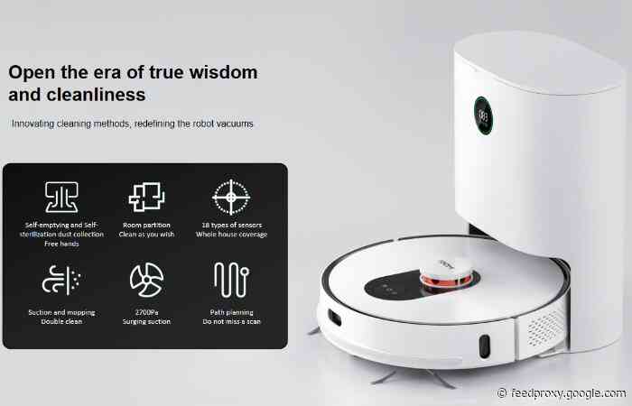 Roidmi Eve Plus robot vacuum: Self-sterilizing and self-emptying robot vacuum and mop