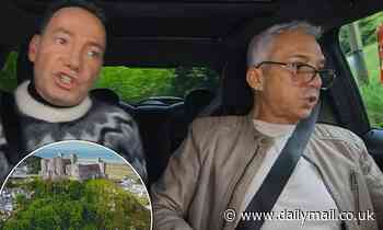 Craig Revel Horwood and Bruno Tonioli get the fright of their lives during a road trip in Wales - Daily Mail