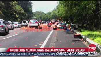 Accidente en la México-Cuernavaca deja 2 lesionados - Noticieros Televisa