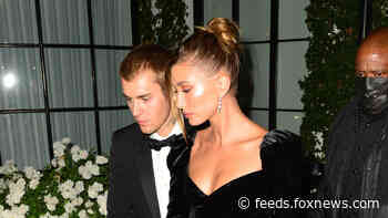 Hailey Baldwin puts on leggy display in black dress with thigh-high slit: 'Last night'