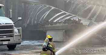 Trailer fire at southeast Calgary commercial building injures 3 people: EMS