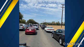 Multi-vehicle crash causes traffic jam on Herndon Avenue in northeast Fresno