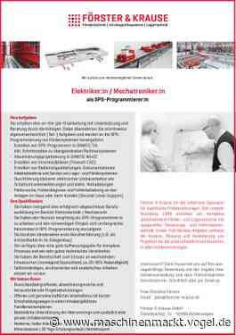 FÖRSTER & KRAUSE GmbH || Stellenanzeige || Elektriker:in / Mechatroniker:in als SPS-Programmier:in - MM Maschinenmarkt