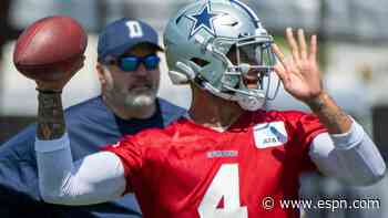 Dak leaves Cowboys practice with sore right arm