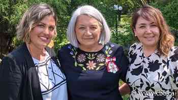 Mary Simon's installation outfit was designed, sewn and beaded by Inuit designers