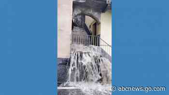WATCH:  Torrential rain causes damage in Italy