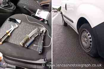 Passenger launches items at police in M61 chase
