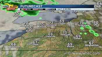 First Alert Weather: Scattered showers tonight, cool air Friday