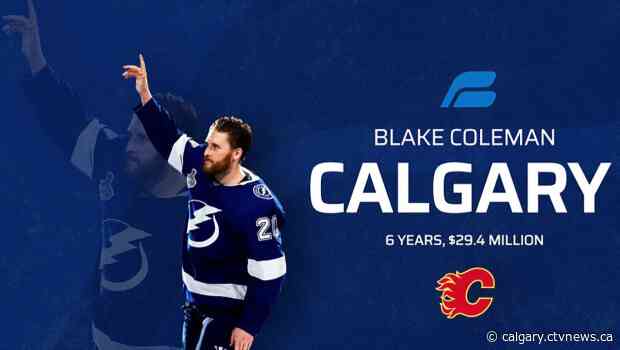 Flames sign double Stanley Cup winner Blake Coleman