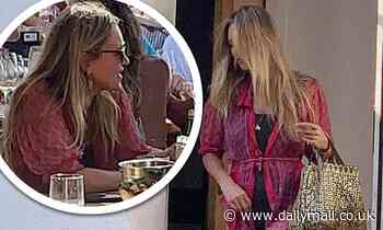 Kate Moss nails boho style in a red beach coverup as she enjoys lunch with pals in Ibiza