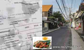 Shock as street food stall in Bali wraps banana fritters in a POSITIVE Covid test sheet - Daily Mail